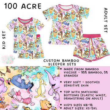 Batch #342 - Family Dreamers - Closes 5/21 - ETA mid July - 100 Acre Adult & Kid's Bamboo Short Sleeper Set