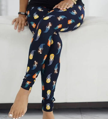 Mermaid Print Soft Leggings