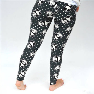 Cute Panda Heart Polka Dot Leggings