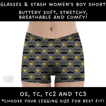 Ready To Ship - Glasses & Stash Boy Shorts