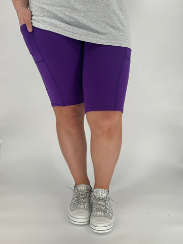Purple Bermuda Shorts w/ Pockets