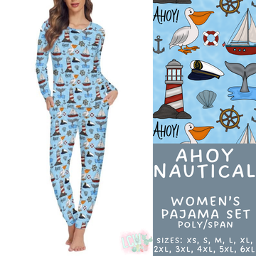 Batch #344 - Family Pajama Party - Closes 5/23 - ETA late July - Ahoy Nautical Women's Pajama Set