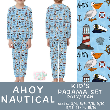 Batch #344 - Family Pajama Party - Closes 5/23 - ETA late July - Ahoy Nautical Kid's Pajama Sets