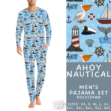 Batch #344 - Family Pajama Party - Closes 5/23 - ETA late July - Ahoy Nautical Men's Pajama Set