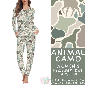 Batch #344 - Family Pajama Party - Closes 5/23 - ETA late July - Animal Camo Women's Pajama Set