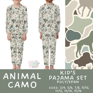 Batch #344 - Family Pajama Party - Closes 5/23 - ETA late July - Animal Camo Kid's Pajama Sets