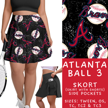 Batch #343 - Home Run Collection - Closes 5/22 - ETA mid July - Atlanta Ball 3 Skort