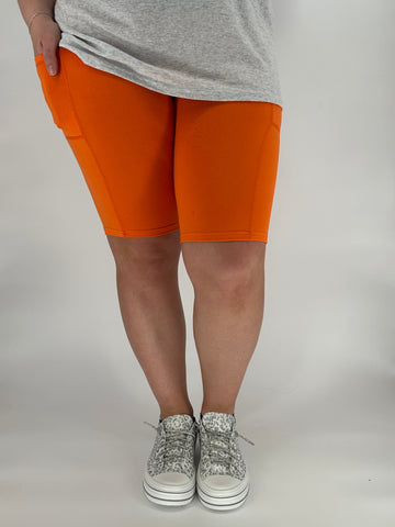 Orange Bermuda Shorts w/ Pockets
