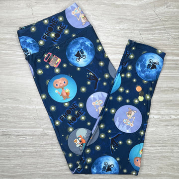 E.T. Movie Inspired Print High-Rise Leggings