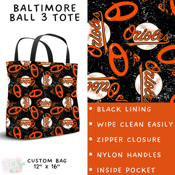 Batch #343 - Home Run Collection - Closes 5/22 - ETA mid July - Baltimore Ball 3 Tote