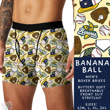 Batch #340 - Comfortable Underwear 4 - Closes 5/16 - ETA early July - Banana Ball Men's Boxer Briefs