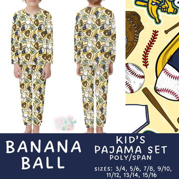 Batch #344 - Family Pajama Party - Closes 5/23 - ETA late July - Banana Ball Kid's Pajama Sets