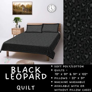 Batch #410 - Cozy Quilts - Closes 9/10 - ETA late October - Black Leopard Quilt