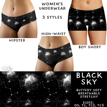 Batch #340 - Comfortable Underwear 4 - Closes 5/16 - ETA early July - Black Sky Women's Underwear