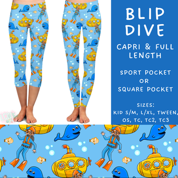 Batch #339 - Character Summer - Closes 5/15 - ETA mid July - Blip Dive Full and Capri Length Leggings