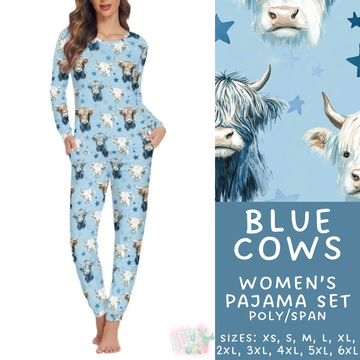 Batch #344 - Family Pajama Party - Closes 5/23 - ETA late July - Blue Cows Women's Pajama Set