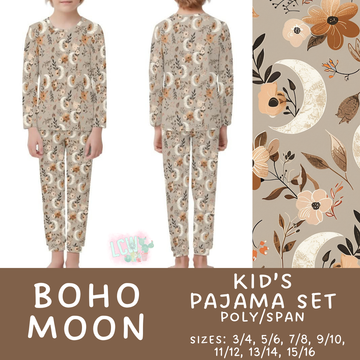 Batch #344 - Family Pajama Party - Closes 5/23 - ETA late July - Boho Moon Kid's Pajama Sets