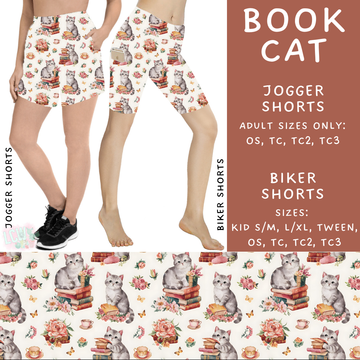 Ready to Ship - Book Cat Jogger Shorts - TC