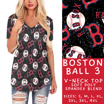 Batch #343 - Home Run Collection - Closes 5/22 - ETA mid July - Boston Ball 3 V-Neck Tee
