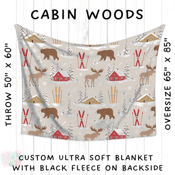 Batch #433 - Winter Cabin - Closes 10/20 - ETA early Dec - Cabin Woods Blanket