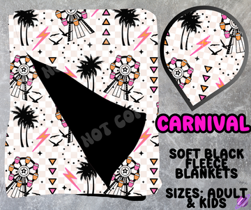 CARNIVAL - SOFT BLACK FLEECE THROWS 10 - PREORDER CLOSING 5/4