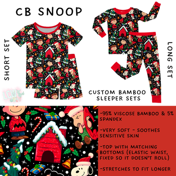 Batch #438 - Little Dreamers Christmas 2 - Closes 10/29 - ETA early Dec - CB Snoop Bamboo Short and Long Sleeper Set