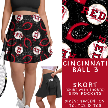 Batch #343 - Home Run Collection - Closes 5/22 - ETA mid July - Cincinnati Ball 3 Skort