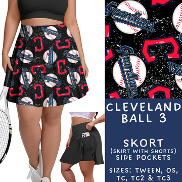 Batch #343 - Home Run Collection - Closes 5/22 - ETA mid July - Cleveland Ball 3 Skort