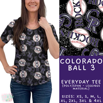 Batch #343 - Home Run Collection - Closes 5/22 - ETA mid July - Colorado Ball 3 Everyday Tee