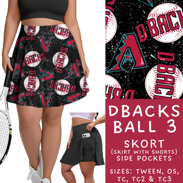 Batch #343 - Home Run Collection - Closes 5/22 - ETA mid July - DBacks Ball 3 Skort