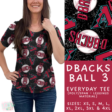 Batch #343 - Home Run Collection - Closes 5/22 - ETA mid July - DBacks Ball 3 Everyday Tee
