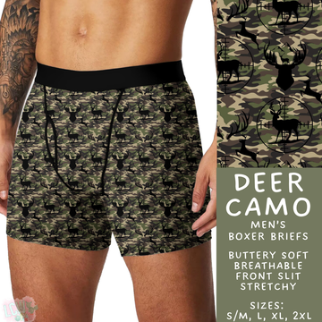 Batch #340 - Comfortable Underwear 4 - Closes 5/16 - ETA early July - Deer Camo Men's Boxer Briefs