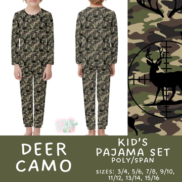Batch #344 - Family Pajama Party - Closes 5/23 - ETA late July - Deer Camo Kid's Pajama Sets