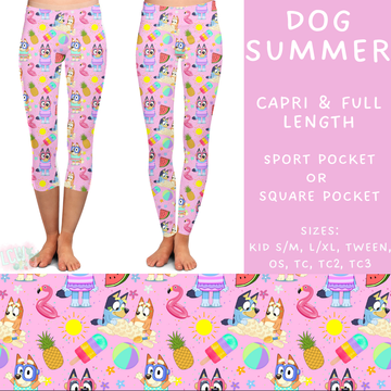 Batch #339 - Character Summer - Closes 5/15 - ETA mid July - Dog Summer Full and Capri Length Leggings