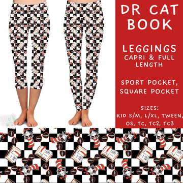 Ready To Ship - Dr Cat Book - Full Length Leggings Sport TC