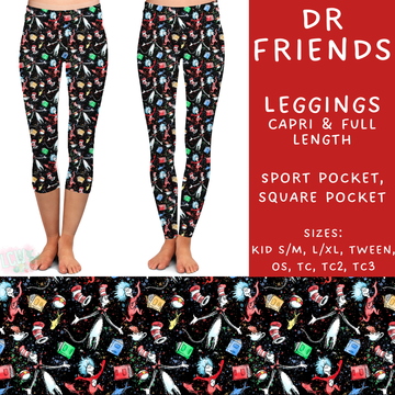 Ready To Ship - Dr Friends - Full Length Leggings Sport TC2 - Full Square TC2 - Capri Square TC