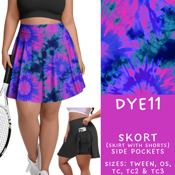 Batch #341 - Tie Dye Collection - Closes 5/19 - ETA early July - DYE11 Skort