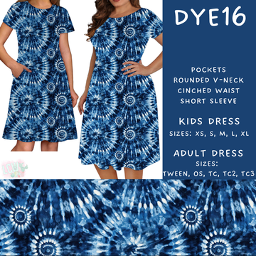 Batch #341 - Tie Dye Collection - Closes 5/19 - ETA early July - DYE16 Adult & Kids Dresses