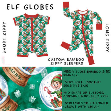 Batch #438 - Little Dreamers Christmas 2 - Closes 10/29 - ETA early Dec - Elf Globes Short and Long Zippy Sleeper