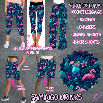 FAMINGO DRINKS - LEGGING/JOGGER/LOUNGER/SHORTS - B107 PREORDER CLOSING 5/25