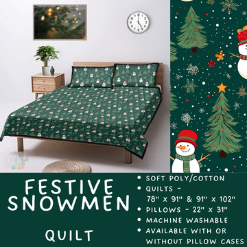 Batch #410 - Cozy Quilts - Closes 9/10 - ETA late October - Festive Snowmen Quilt