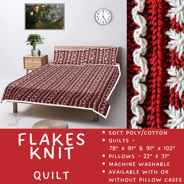 Batch #410 - Cozy Quilts - Closes 9/10 - ETA late October - Flakes Knit Quilt
