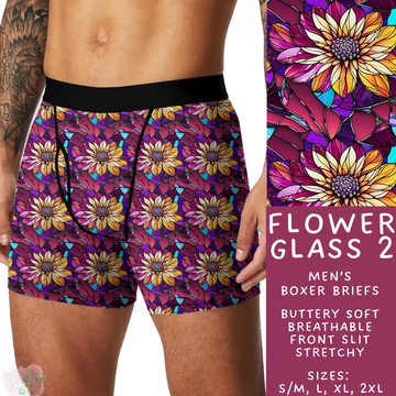 Batch #340 - Comfortable Underwear 4 - Closes 5/16 - ETA early July - Flower Glass 2 Men's Boxer Briefs