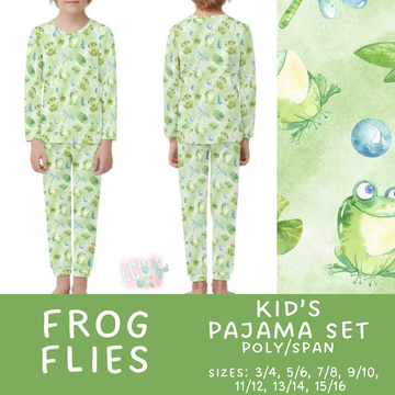 Batch #344 - Family Pajama Party - Closes 5/23 - ETA late July - Frog Flies Kid's Pajama Sets