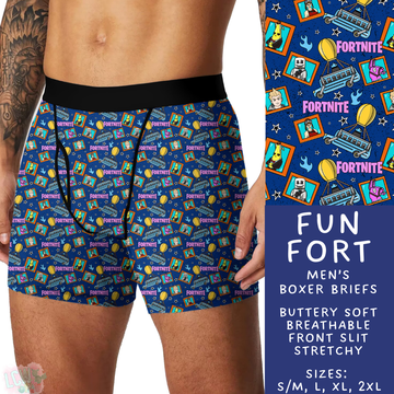 Batch #340 - Comfortable Underwear 4 - Closes 5/16 - ETA early July - Fun Fort Men's Boxer Briefs