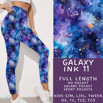 Ready To Ship - Galaxy Ink 11 - Full Leggings Sport TC2 - Full Square TC