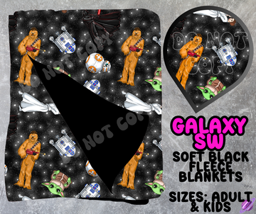 GALAXY SW - SOFT BLACK FLEECE THROWS 10 - PREORDER CLOSING 5/4