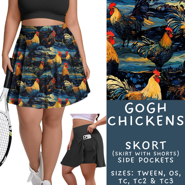 Batch #350 - April Request Run - Closes 6/4 - ETA late July - Gogh Chickens Skort