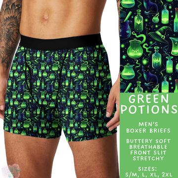 Ready To Ship - Green Potions Men's Boxer Briefs - L