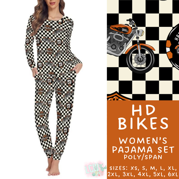 Batch #344 - Family Pajama Party - Closes 5/23 - ETA late July - HD Bikes Women's Pajama Set